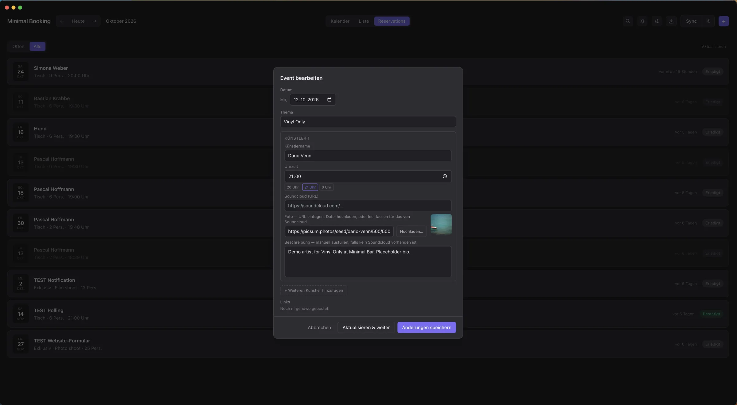 Creating an event: enter once, live everywhere